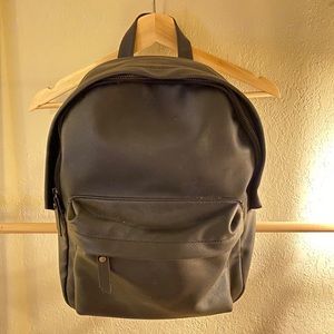 Black Vegan Leather Backpack